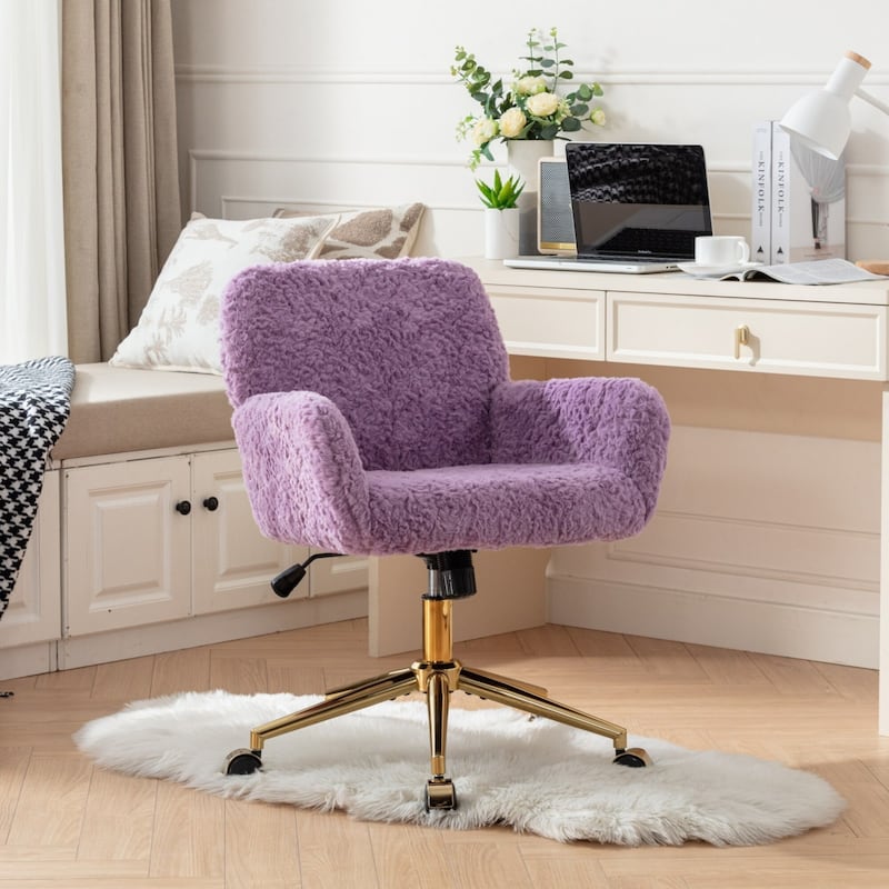 Modern Style Adjustable Office Chair Swivel Office Chair - Violet