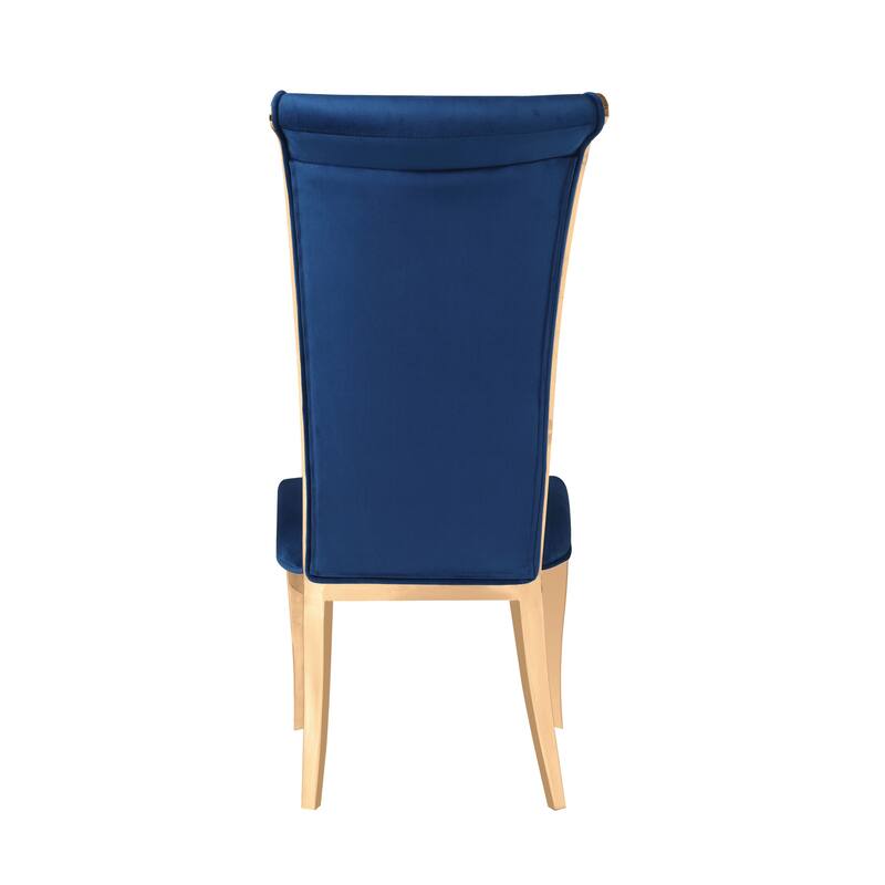 Somette Klone Sintered Stone Dining Set with Blue Chairs