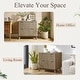 preview thumbnail 14 of 20, Modern Fluted 2 Drawer Lateral File Cabinet, Office Storage Cabinet