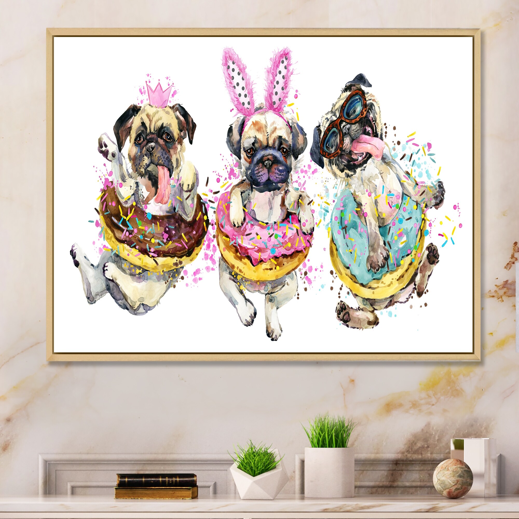 Pug deals wall art