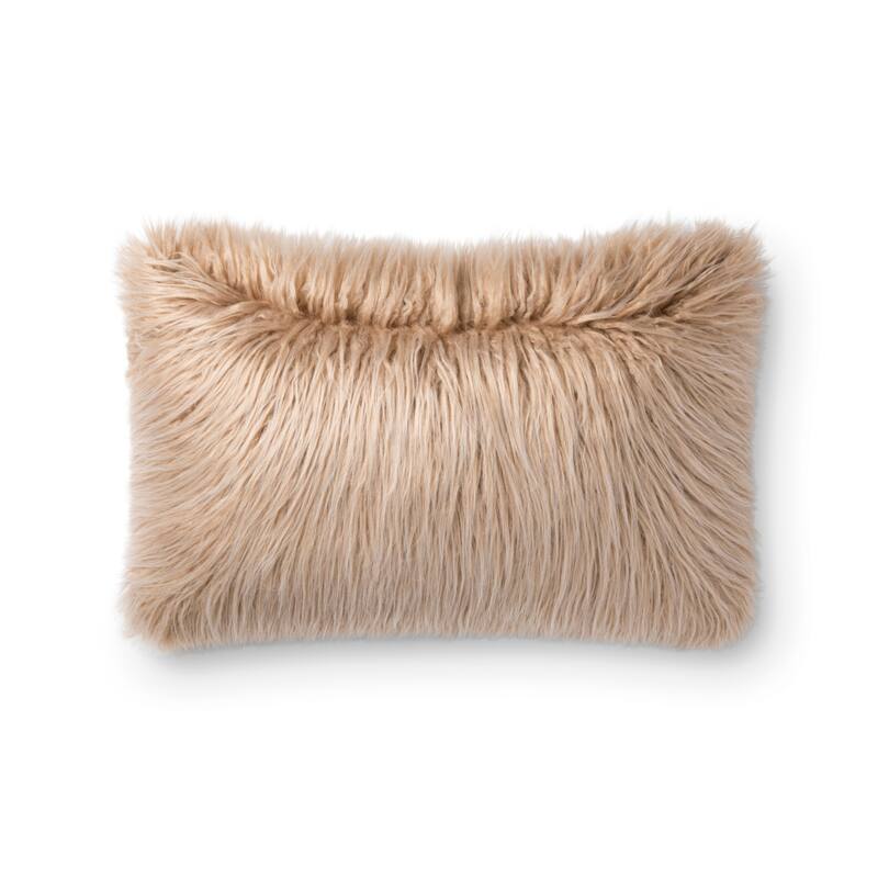 Alexander Home Olivia Diamond Faux Fur Pillow