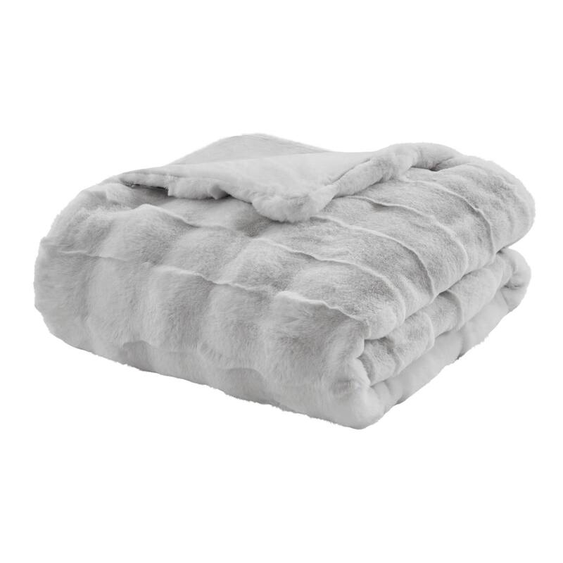 Madison Park Camille Faux Fur Throw