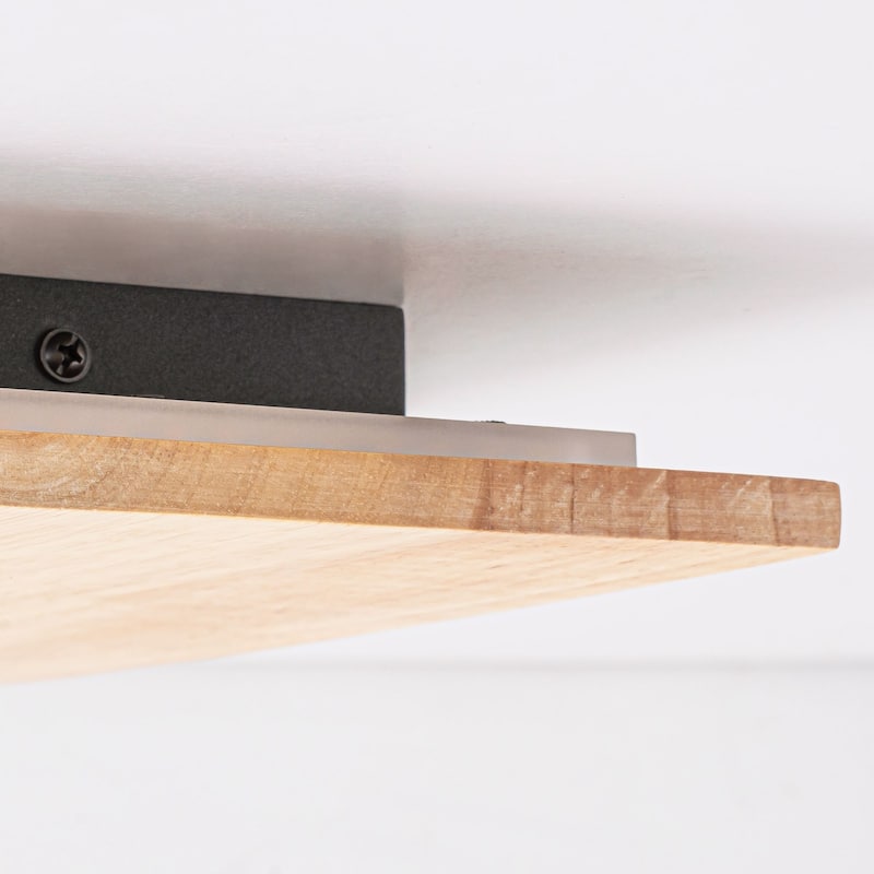 46.5" Natural Oak Rectangular Warm Light LED Wall Sconce for Living Room, Bedroom, Dining Area