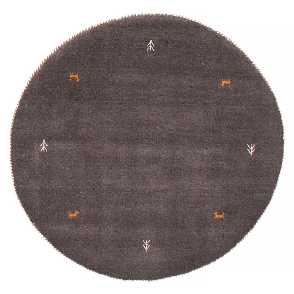 Kashkuli Gabbeh Grey Rug 3'10" x 3'10" - 3'10 x 3'10
