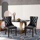 preview thumbnail 76 of 99, High-end Tufted Velvet Upholstered Nailhead Dining Chair Set of 6 Set of 2 - Black Red