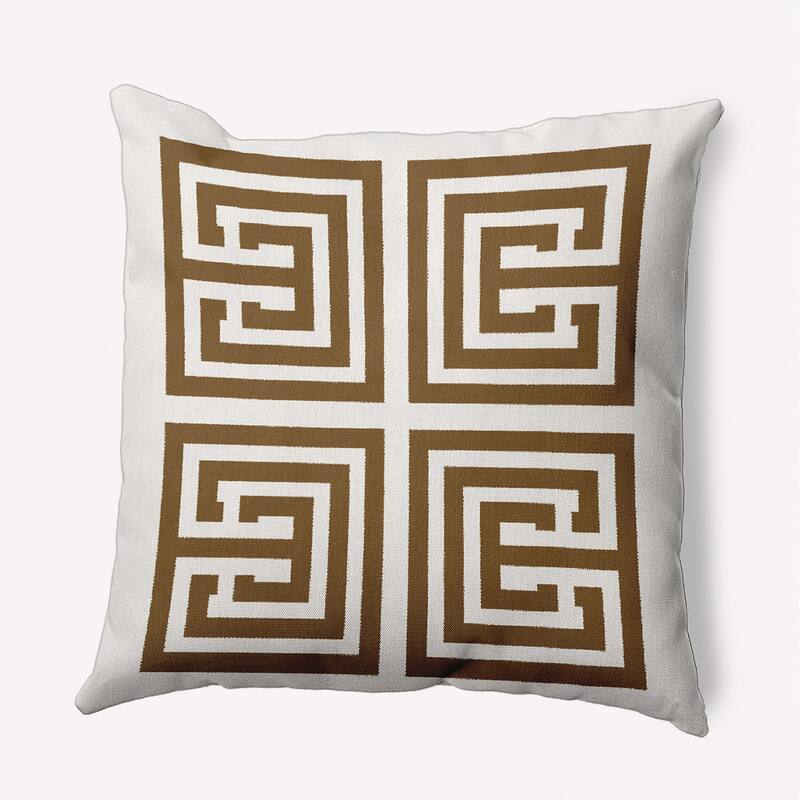 Greek Key Decorative Indoor Pillow - Brown - 26" x 26"
