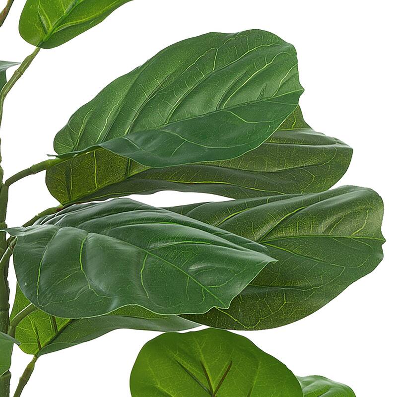 Fiddle Leaf Fig Faux Tree in pot (Set of 2) - Green - 47.24'' H x 22.83'' W x 18.11'' D