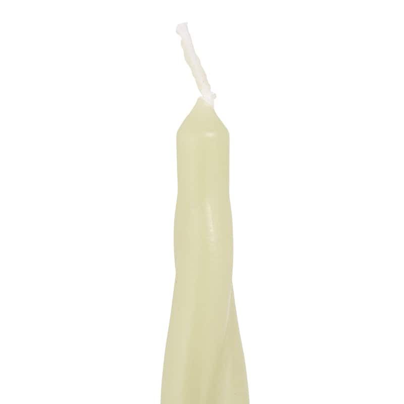 Unscented Elongated Twisted Taper Candles in Box - 0.88"L x 0.88"W x 10.0"H