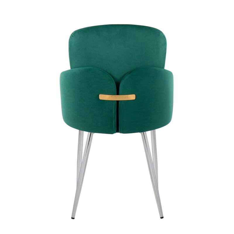 Silver Orchid Dahlia Dining Chair with Metal Legs (Set of 2)