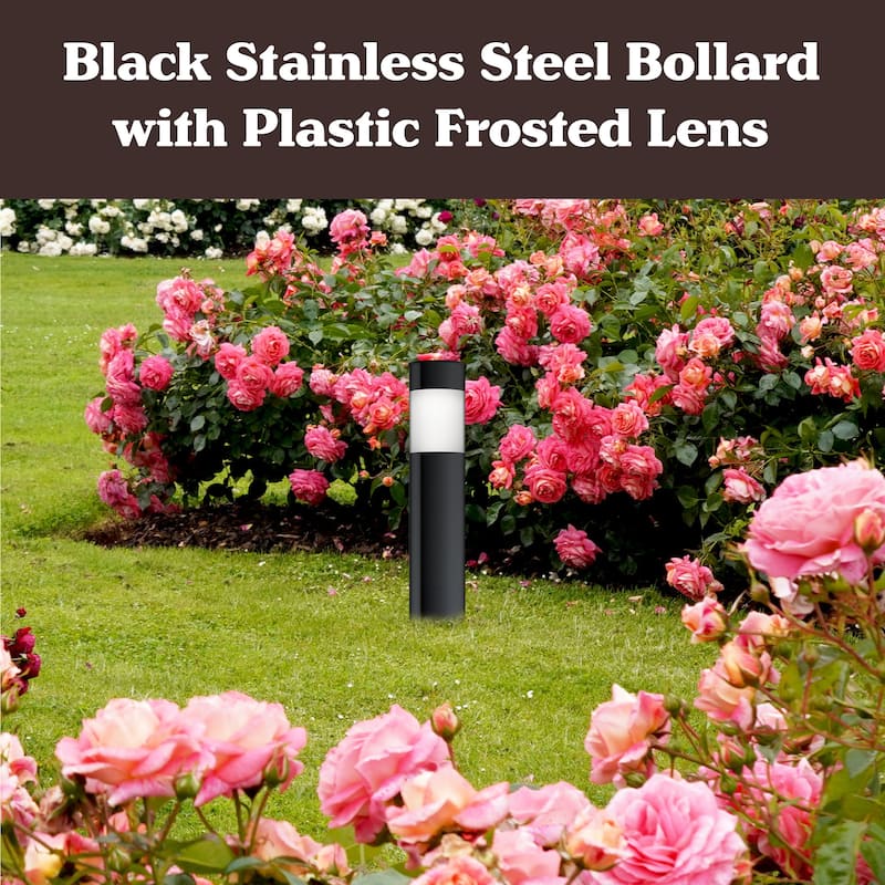 Solar Path Bollard Lights, Set of 6 15" Pure Garden