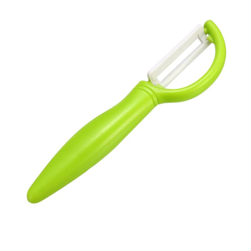 Multi-Peel Straight Peeler Ceramic Cutter for Kitchen Vegetable Green 2Pcs