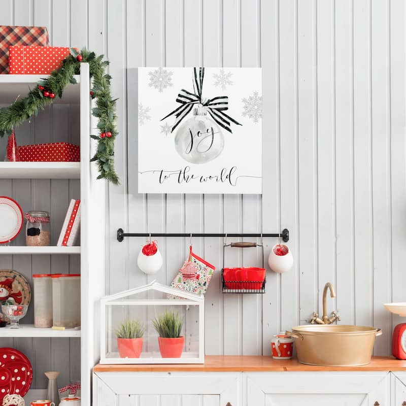 Joy Ornament-Premium Gallery Wrapped Canvas - Ready to Hang