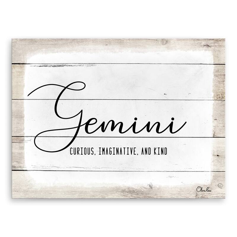 Olivia Rose 'Gemini' Canvas Textual Wall Art