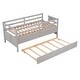 preview thumbnail 14 of 15, Low Loft Bed Twin Size with Trundle, ladder and Storage Drawers, Grey