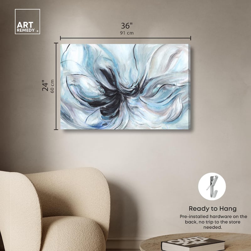 Soft Blues Canvas by Art Remedy, Gallery Wrapped
