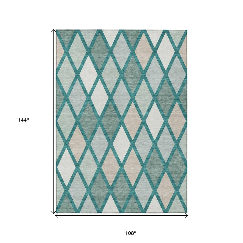 HomeRoots Geometric Transitional Rectangle Outdoor Rug