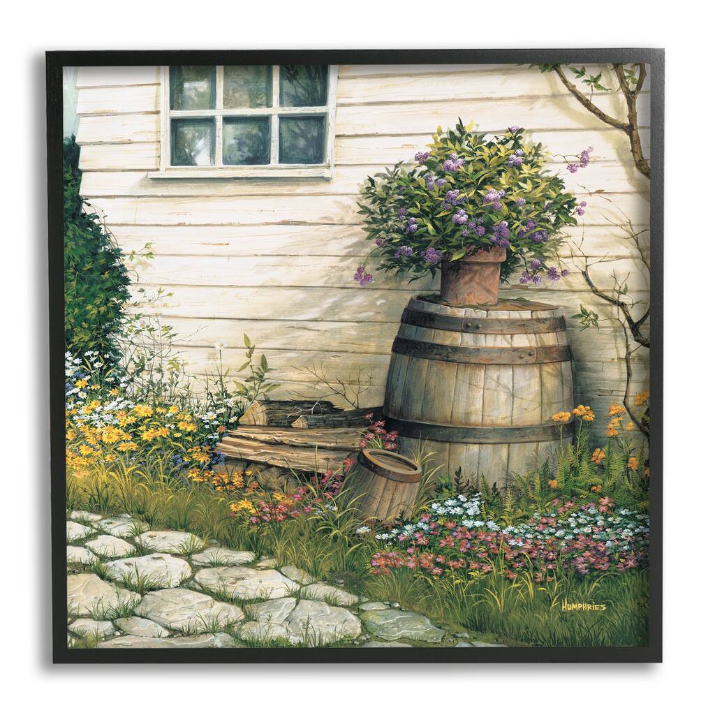 Stupell Cottage Garden Path Framed Giclee Art Design by Michael Humphries