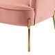 preview thumbnail 67 of 117, Barbara 43" Contemporary Velvet Loveseat Sofa with Goldtone Metal Legs by HULALA HOME
