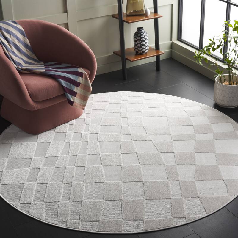 SAFAVIEH Stella Ciriaca Modern & Contemporary Rug - 6'7" Round - Ivory