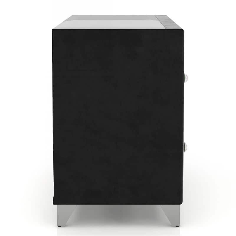Charming Fully Upholstered Nightstand with Art Deco Appeal for Bedroom