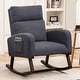 preview thumbnail 3 of 171, HOMYKA 28" Wide Rocking Chair for Nursery with Solid Wood Leg