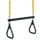 preview thumbnail 1 of 4, Outdoor Playground Gym Heavy Duty Kids Fun Hanging Trapeze Bar, Green Steel Bar and Yellow Chain Swing Playsets Green