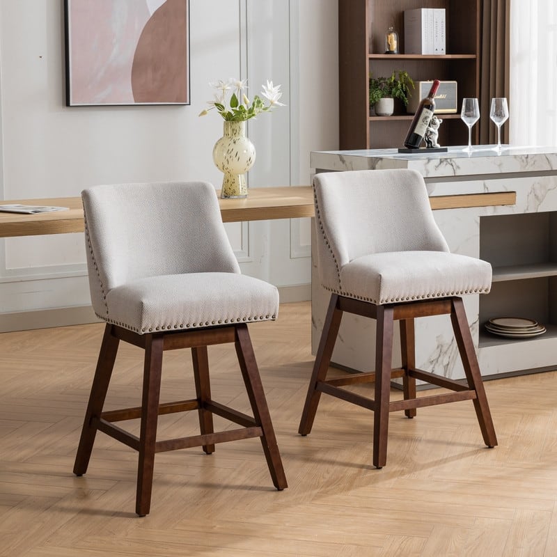 Counter Height Swivel Barstools Set of 4