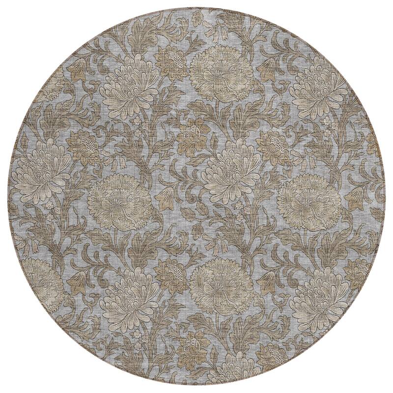 HomeRoots Floral Transitional Rectangle Outdoor Rug