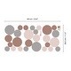 preview thumbnail 6 of 5, Large Polka Dots Boho Natural Wall Stickers Home Decals Nursery Decors - Brown