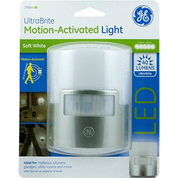 Shop Ge 29844 Ultrabrite Motion Activated Led Night Light Silver Chrome Overstock 25408320