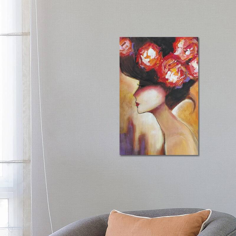 iCanvas "Lady With Roses" by Lana Shamshurina Canvas Print - 26x18x1.5