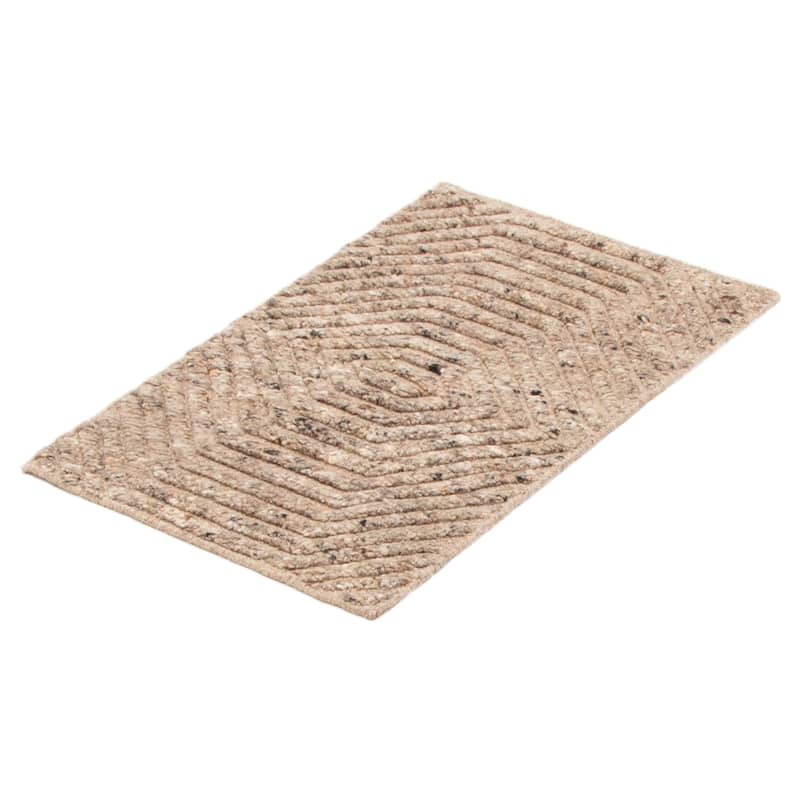 ECARPETGALLERY Hand-knotted Tangier Taupe Wool Rug - 1'8 x 2'11