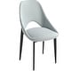 preview thumbnail 66 of 83, Amalfi Mid-Century Modern Upholstered Dining Chair - Open Back Side Chair with Metal Legs for Kitchen, Dining Room & Living Room Coconut white