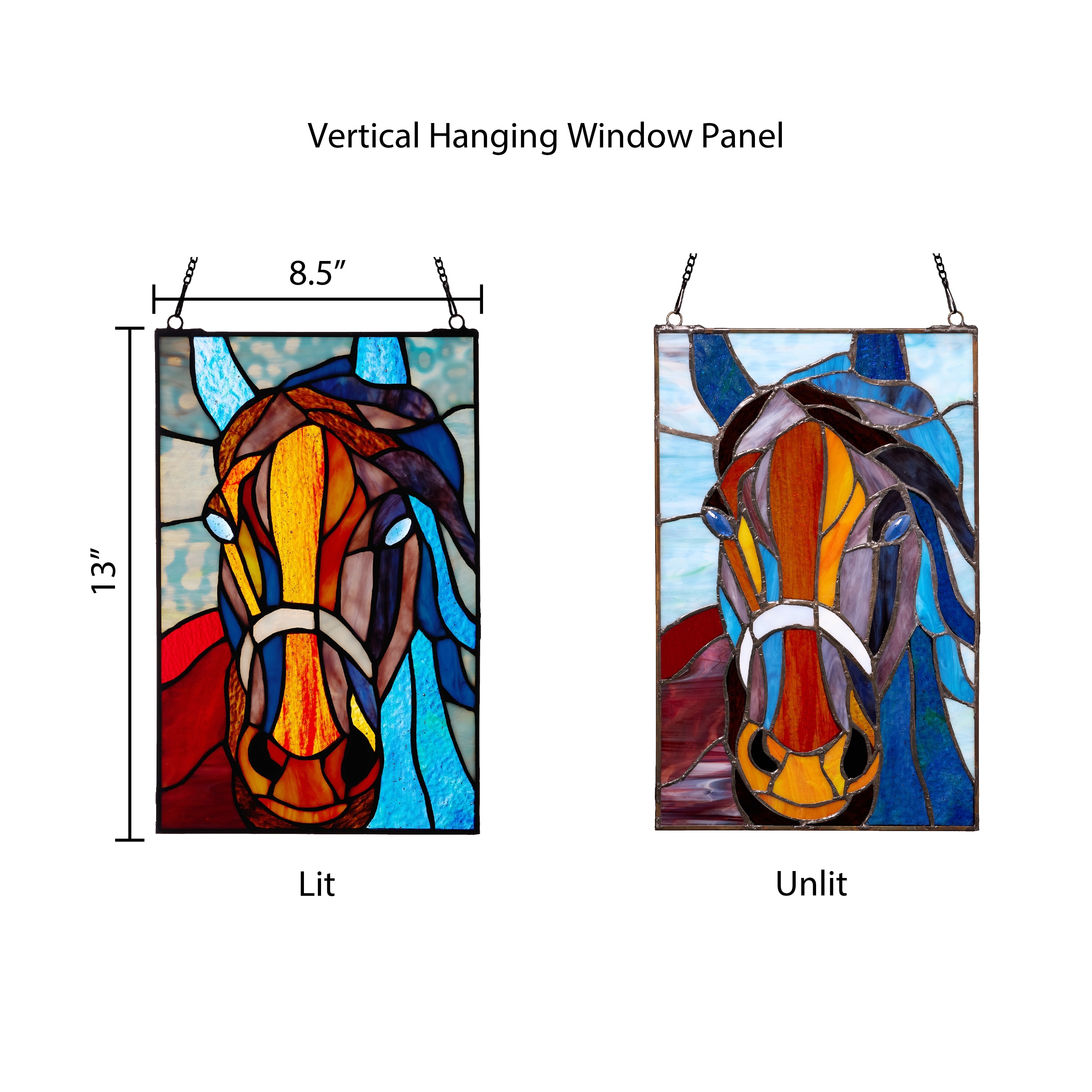 River of Goods Multicolor Mustang River of Goods Stained Glass