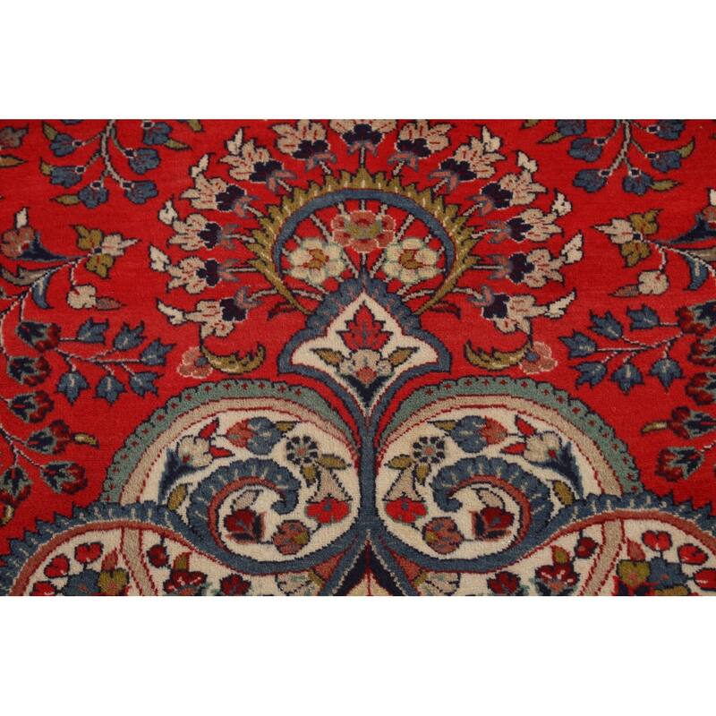 Vintage Vegetable Dye Lilian Persian Area Rug Hand-knotted Wool Carpet - 10'2" x 11'9"