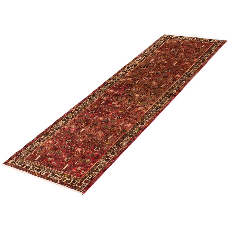 ECARPETGALLERY Hand-knotted Andelz Red Wool Rug - 3'1 x 10'2