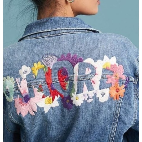 anthropologie embroidered jeans