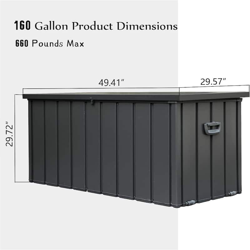GDFStudio -Outdoor Benn Multi-Size Storage Deck Box - Waterproof, Lockable, and Durable for Patio Cushions, Garden Tools