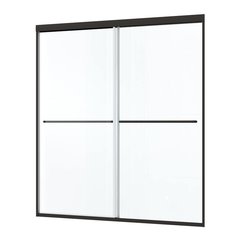 Bypass Shower Sliding Door with 1/4" Tempered Glass