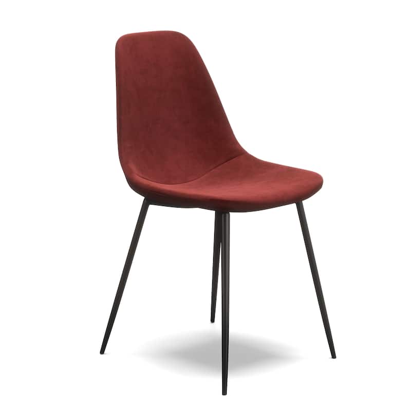 Maxine Velvet Side Chairs (Set of 2) - Claret Performance