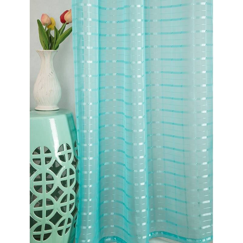 Porch & Den Modena Box Voile 90-inch Grommet Curtain Panel