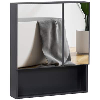 Wall Mounted Medicine Cabinet,Bathroom Mirror Cabinet with Double Doors and Storage Shelves