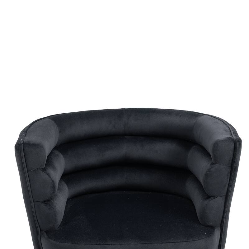 Accent Chair, Leisure Single Chair with Golden Feet (Grey)