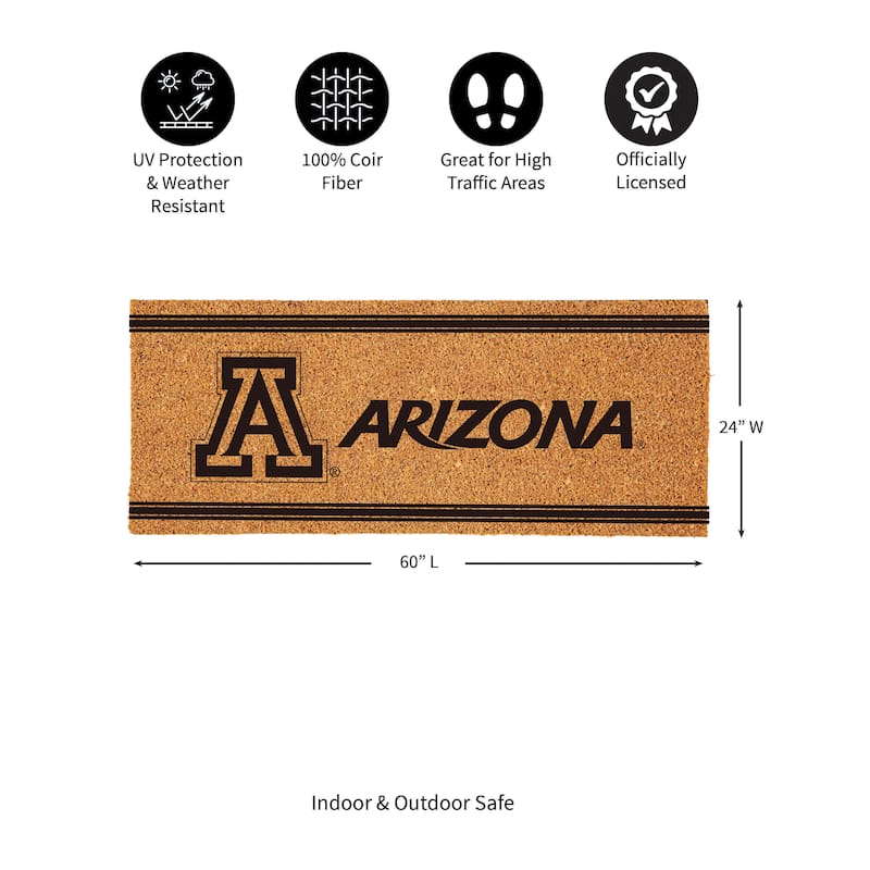 University of Arizona Monochrome Indoor/Outdoor Coir Door Mat