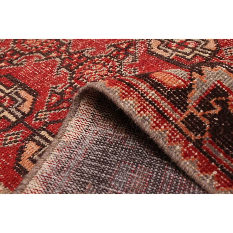 ECARPETGALLERY Hand-knotted Andelz Red Wool Rug - 3'0 x 9'9