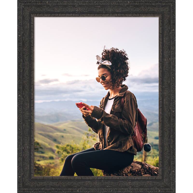 Attic Aged Picture Frame, Photo Frame - 22x28 - Attic Aged Black