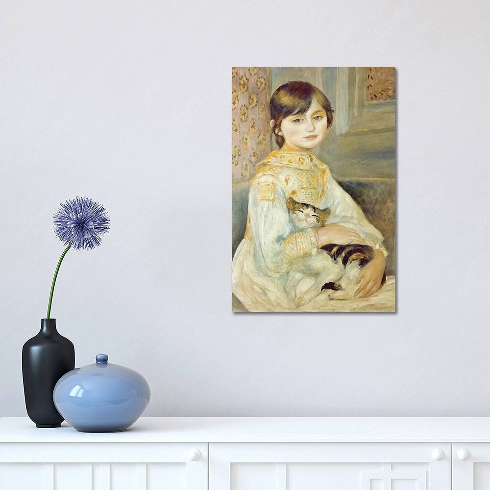 iCanvas "Julie Manet With Cat, 1887" by Pierre-Auguste Renoir Canvas Print