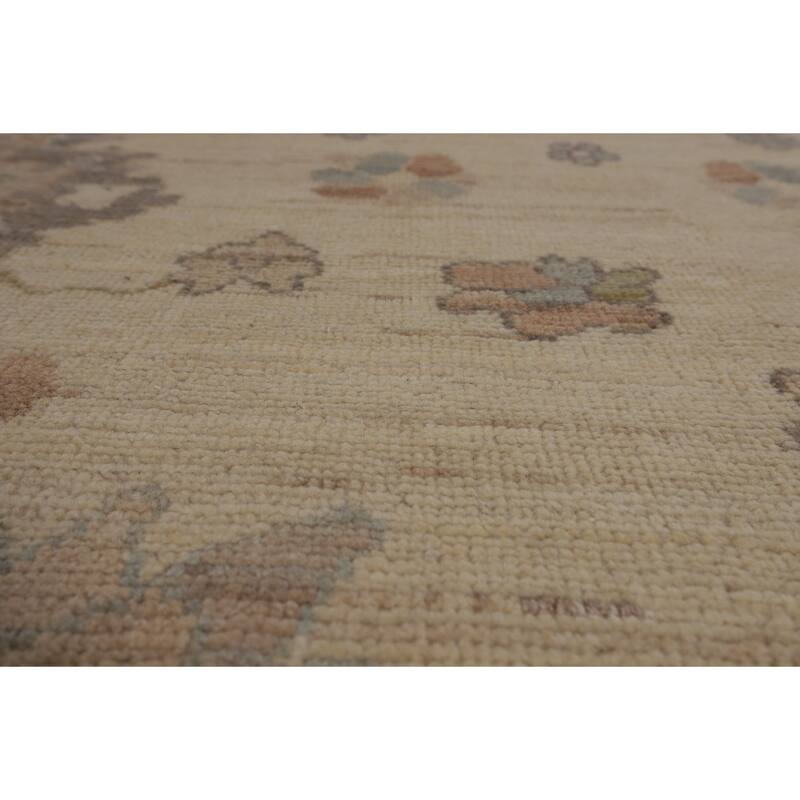 Vegetable Dye Oushak Turkish Large Area Rug Hand-Knotted Wool Carpet - 10'3"x 14'1"