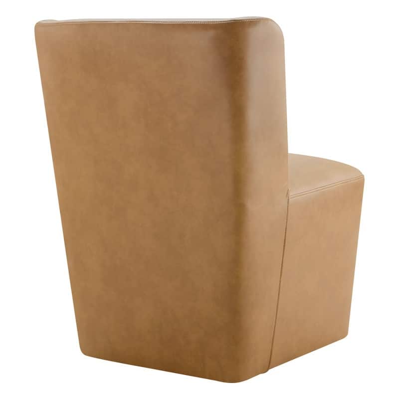 Spruce & Spring Iris Modern Upholstered Fabric Dining Chair with Casters