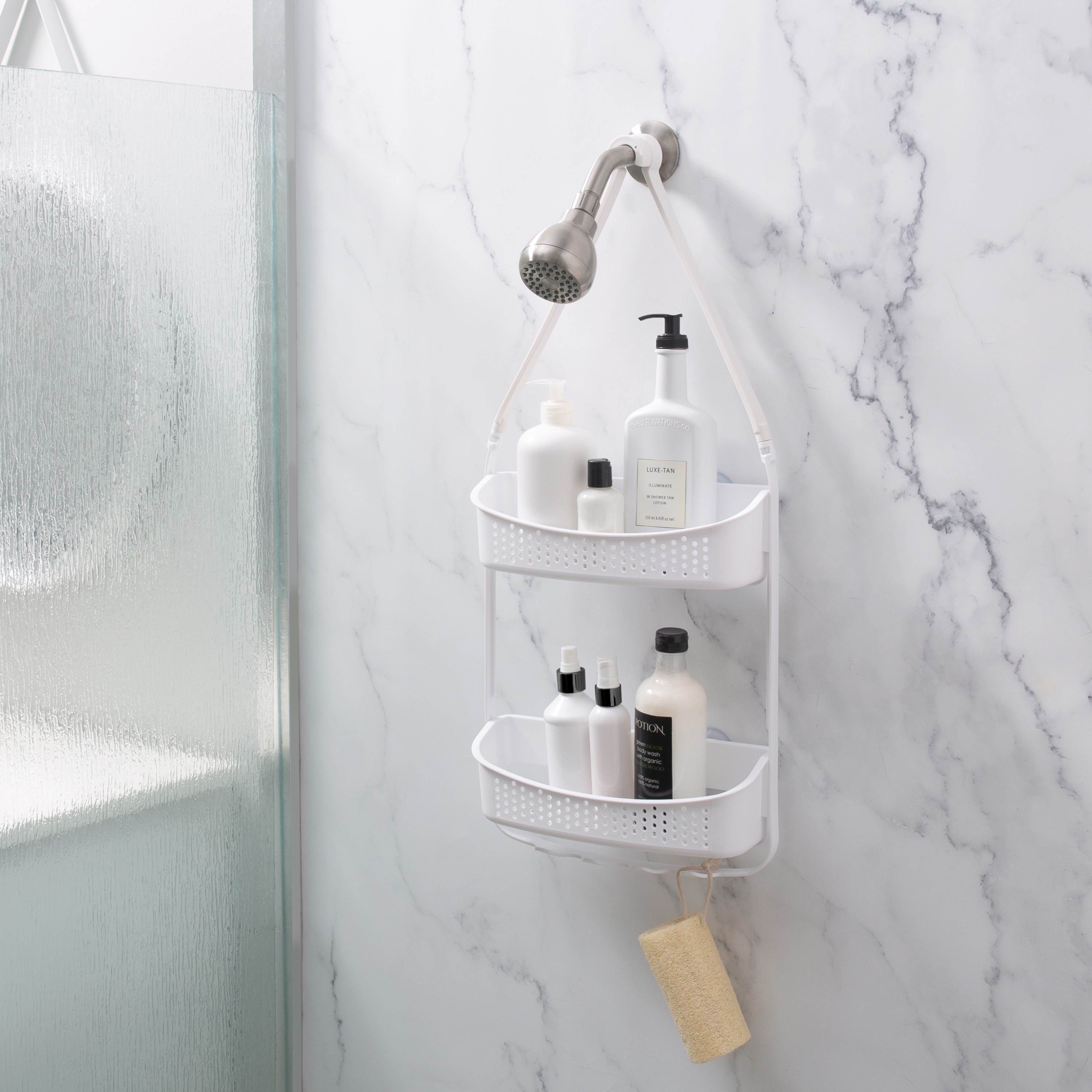 Bath Bliss 2 Tier Shower Caddy in Grey